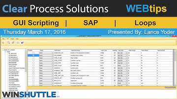 WINSHUTTLE Tutorials & WEBtips: Alternatives to GUI Scripting Training