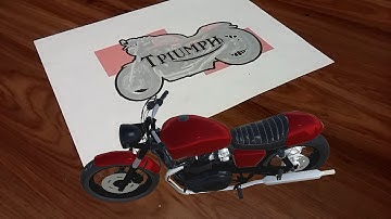Augmented Reality Triumph Cafe Motorcycle - Unity 3D, Qualcomm Vuforia