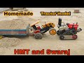 HMT 5022 and Swaraj 963 Tractor model Pulling full Loaded trolley Homemade