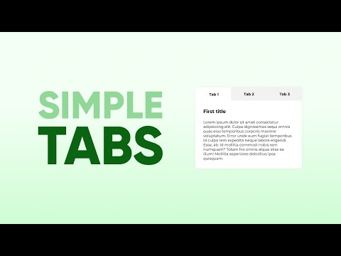 Simple Tabs using HTML, CSS & JavaScript