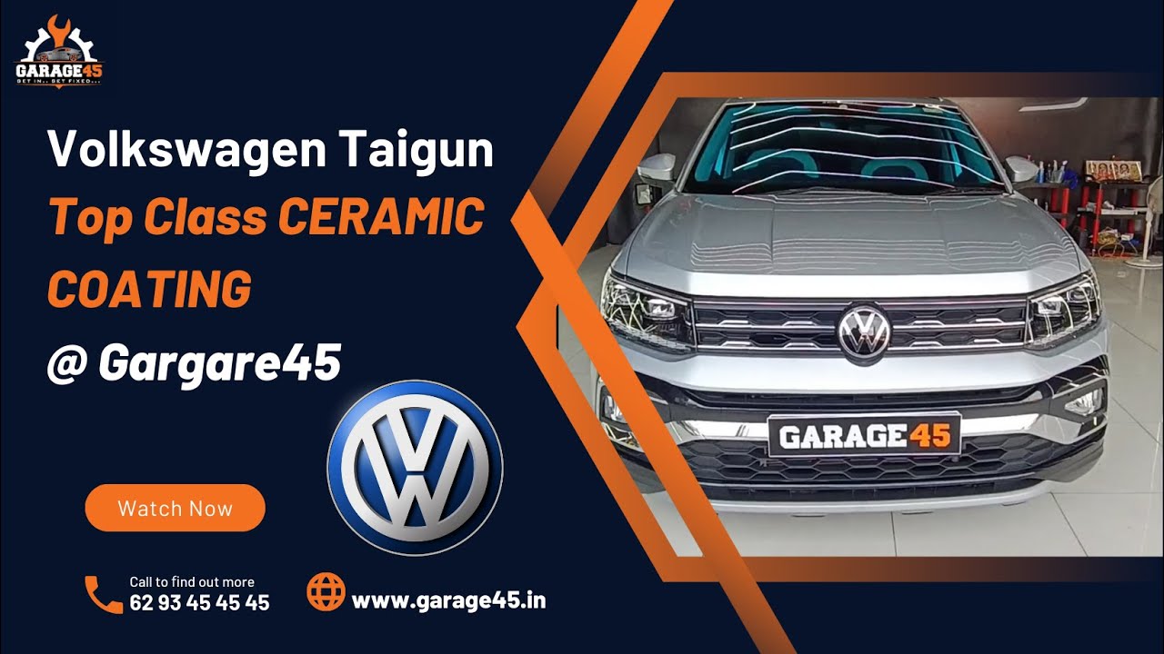 Ceramic Coating Volkswagen Taigun Garage 45 thar mahindrathar 