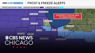 Frost and freeze alerts in effect on Thursday for Chicago area
