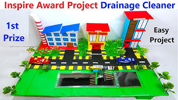 inspire award winning science project - drainage cleaner working model 2024 2025 | howtofunda
