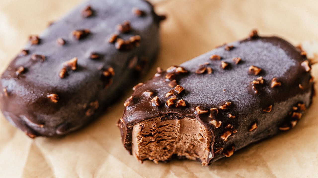 рецепт мороженого из шоколадных плиток - двойной шоколад внутри - насыщенное шоколадное мороженое