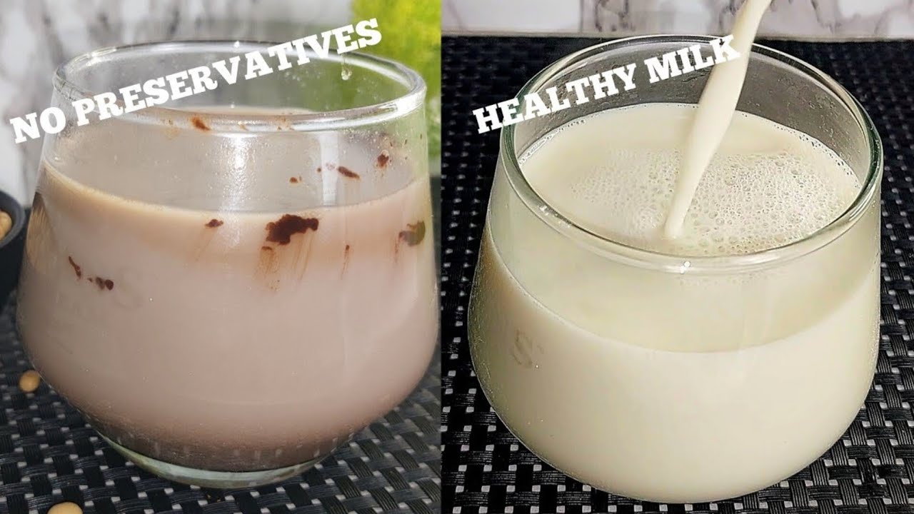 How to make soy milk Healthy diary free vegan milk / soy milk tea