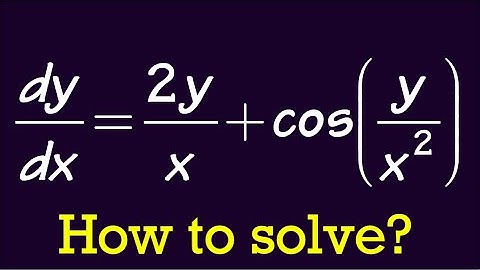 solve differential equation with substitution