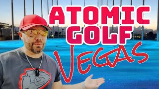 THIS is the Best New Attraction in LAS VEGAS!  Atomic Golf at the Strat! #vegas #atomicgolf #strat