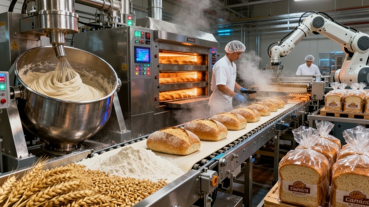 Inside a Modern Bread Factory From Wheat Grain to Your Table (Full Process)