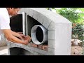 Build a multi-purpose wood stove from red bricks and cement