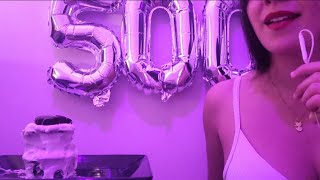 ASMR ARRUMANDO VOCE PRA COMEMORAR 500 INSCRITOS CMG ❤️ (sons de boca e mastigação)