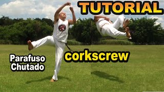 Capoeira Tutorial#36 (Parafuso chutado / Corckscrew / Folha seca parafuso) English Subtitle