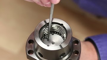 How to reload Ball Bearings into a ball nut.  Demonstrated using a nut with button returns
