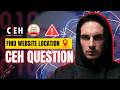 🧭Find WEBSITE LOCATION🔴 | CEH practical Question | CEHV13 2025 #cehv13