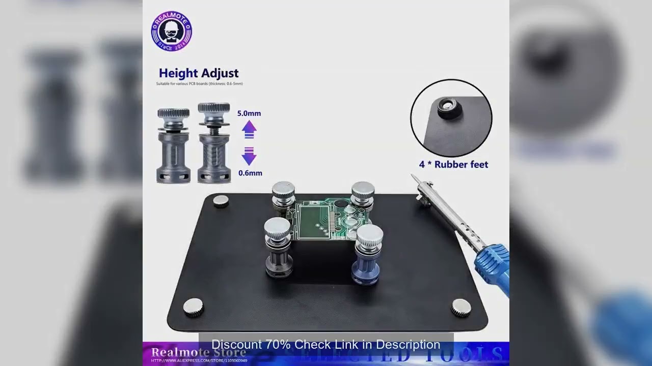Universal PCB Holder Fixture Soldering Platform with Magnetic Pins Rubber Feet for Circuit Board Ass