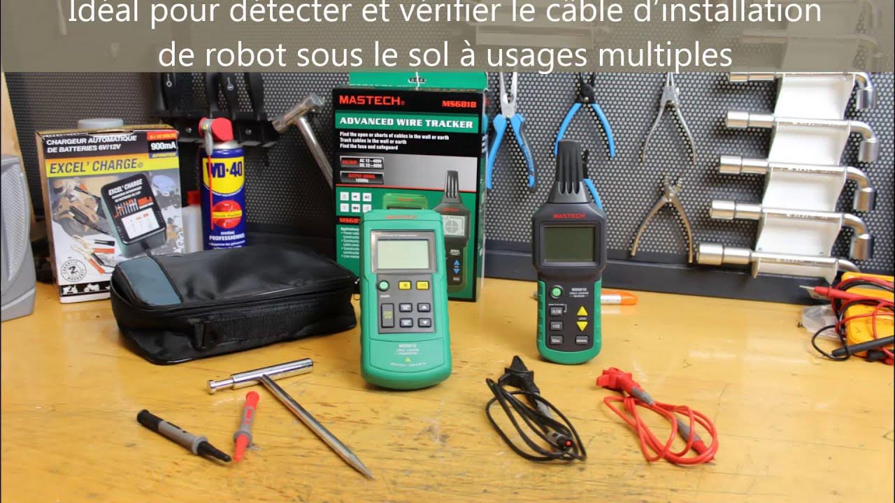 Détecteur De Câble électrique Dans Le Sol Testeur câble périmétrique pour robot tondeuse par GAZONEO le spécialiste  du gazon. - YouTube