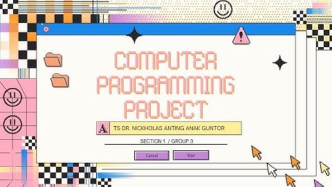 VIDEO PRESENTATION COMPUTER PROGRAMMING