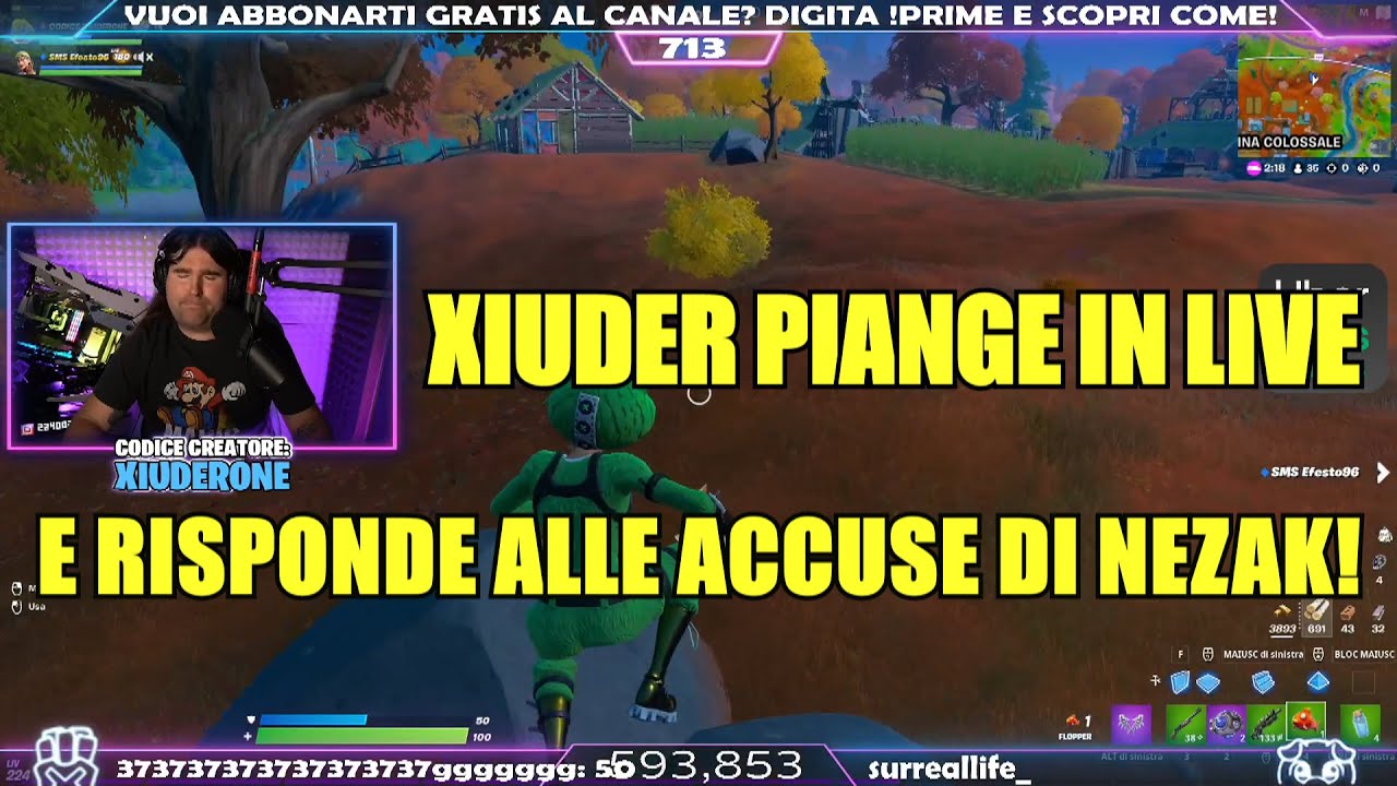 XIUDER PIANGE IN LIVE E RISPONDE ALLE ACCUSE DI NEZAK!
