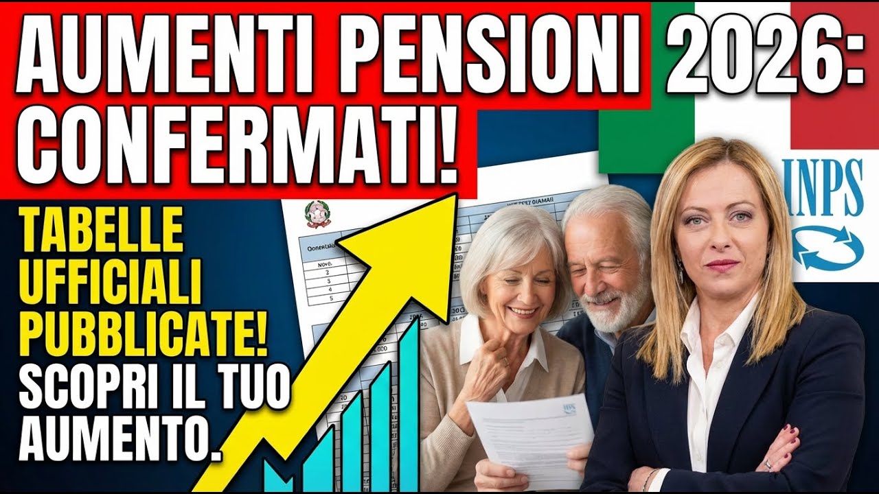 INPS Pensioni 2026: Aumenti Confermati e Tabelle Ufficiali Appena Pubblicate