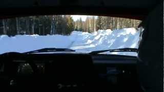 Rally Östersund Ss2 Avåkning Påkörd I Rumpen. Peder Johansson A Voc 240