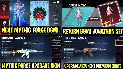BGMI next 4.1 update mythic forge and pubg  4.1 update mythic forge
