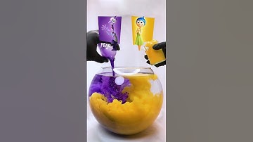 🟣💛 Who wins? Fear OR Joy? #shorts #satisfying #asmr #insideout