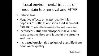 Bio 155 Lab 5 Presentation: Coal Mining