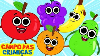 Cinco pequenas frutas pulando na cama 🍇mais músicas para crianças e rimas infantis | Kidscamp Brasil