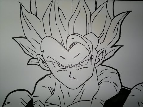 How To Draw Gogeta ゴジータの描き方 Youtube