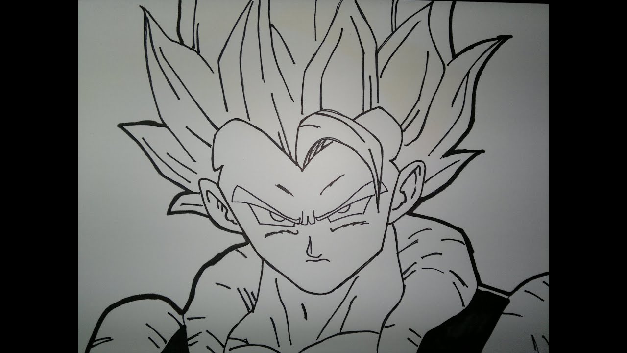 How To Draw Gogeta ゴジータの描き方 Youtube