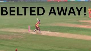 Ngarava to Shimron, belted for 4, WI vs ZIM, SUPER 8