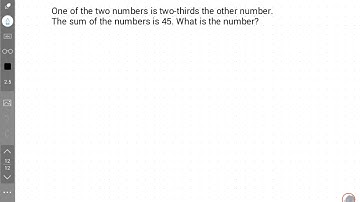 One of the two numbers is two-thirds the other number. The sum of the nmbrs is 45.
