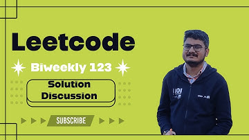 #Leetcode Biweekly Contest 123 Solution Discussion