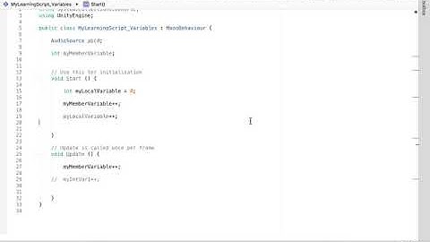 Unity Variable Member Local