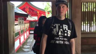 Wearing a Hakama at a Temple in Otsu