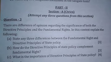ICSE | CLASS 9 | HISTORY & CIVICS | HALF YEARLY EXAMINATION | QUESTION PAPER | 2021-2022