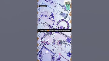 20 Beautiful border designs/Assignment front page design/Project Work Designs #love #project #shorts