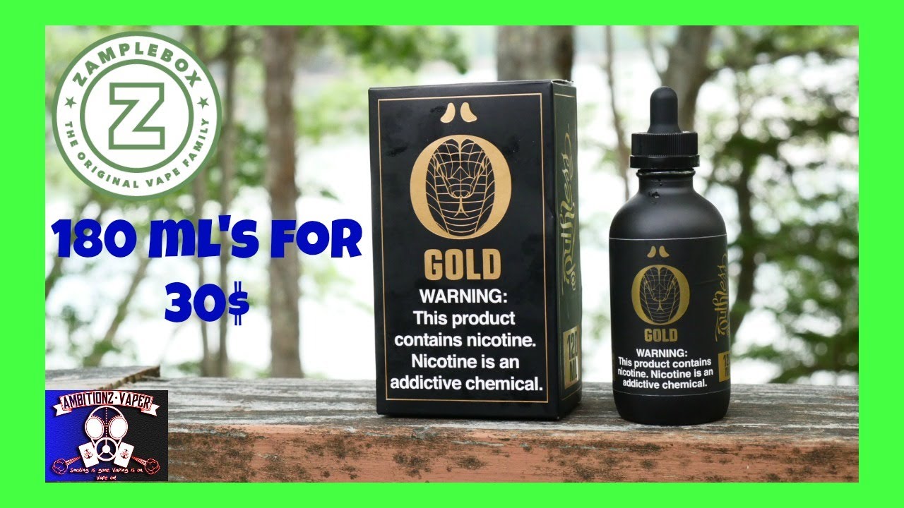 Zamplebox 180ML'S For 30$ Gost Gold E Liquid Review