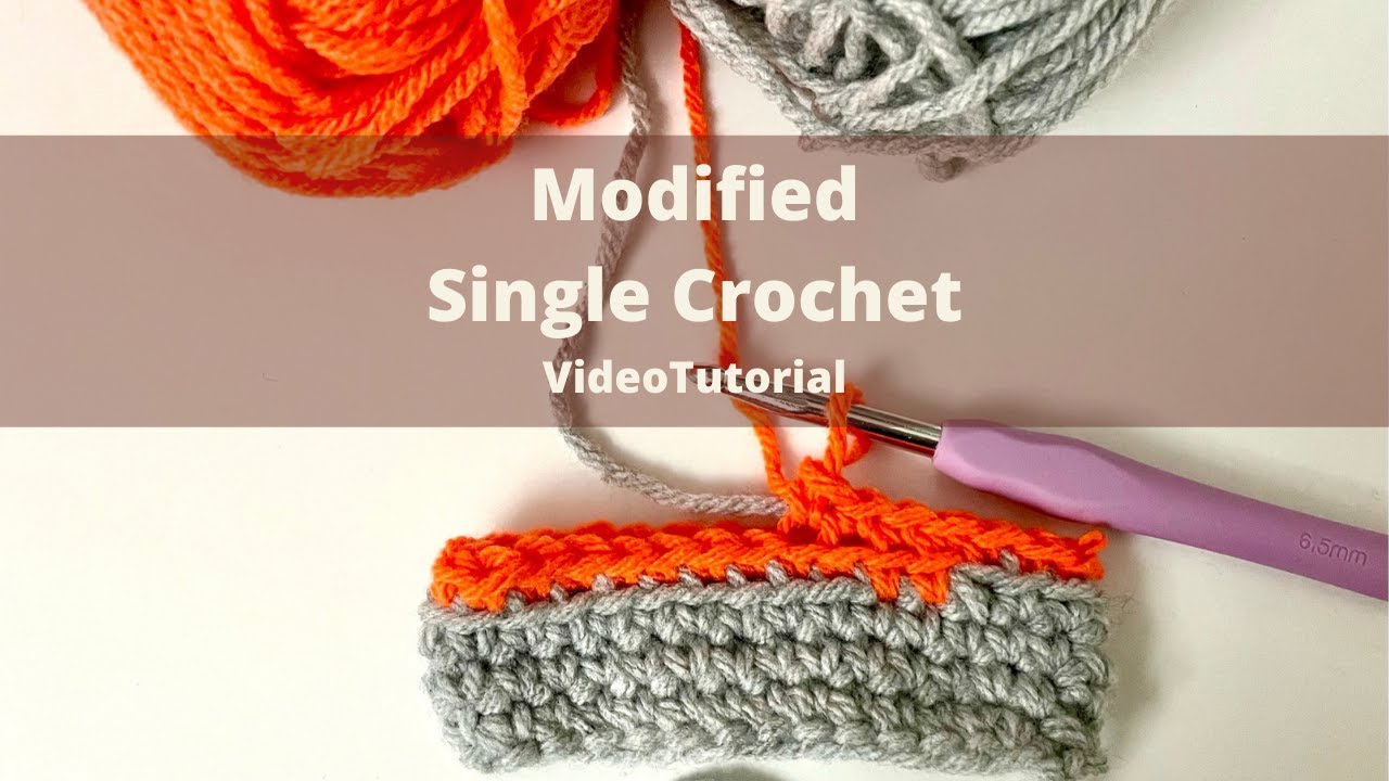 TUTORIAL Modified Single Crochet / MSC (Square Single Crochet SSC