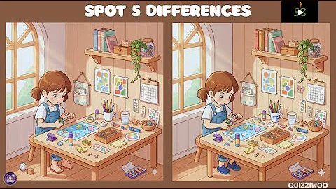 Can You Spot All 5 Differences? | 60-Second Brain Test | QuizziWoo