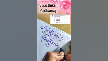 #calligraphypen #shorts  #shortfeed  #swasthika    #signature #cursive #brushpen