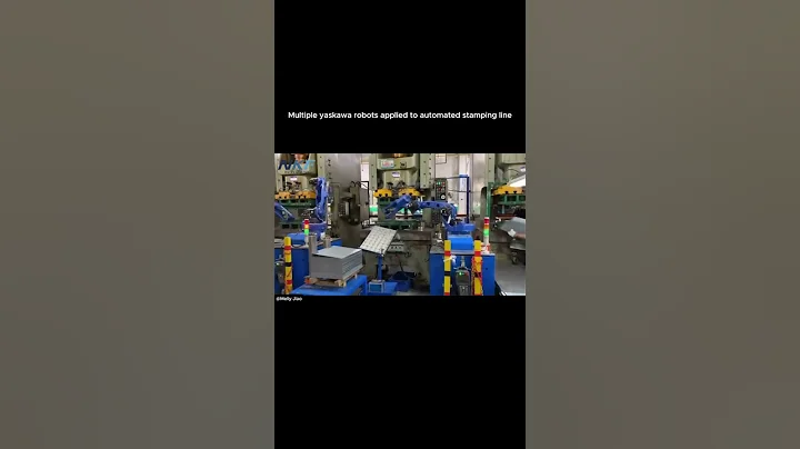 Multiple yaskawa robots applied to automated stamp#inventiontech #robot #techtech #technolyge #tech