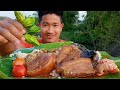 Eating fried pork belly with four king chilli  naga mukbang  northeast india