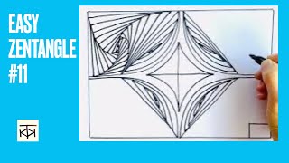 EASY and RELAXING Zentangle #11 : satisfying optical illusion spiral doodle drawing