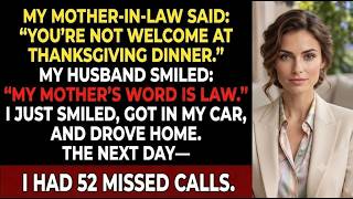 Information My Mother-in-Law Kicked Me Out of Thanksgiving—My Husband Smiled. By Morning, I Had 52 Missed Calls Guide