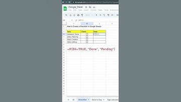 Create a Checklist in Google Sheets