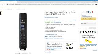 Data Locker Sentry K300 Encrypted Keypad Micro Ssd 128GB Flash Drive