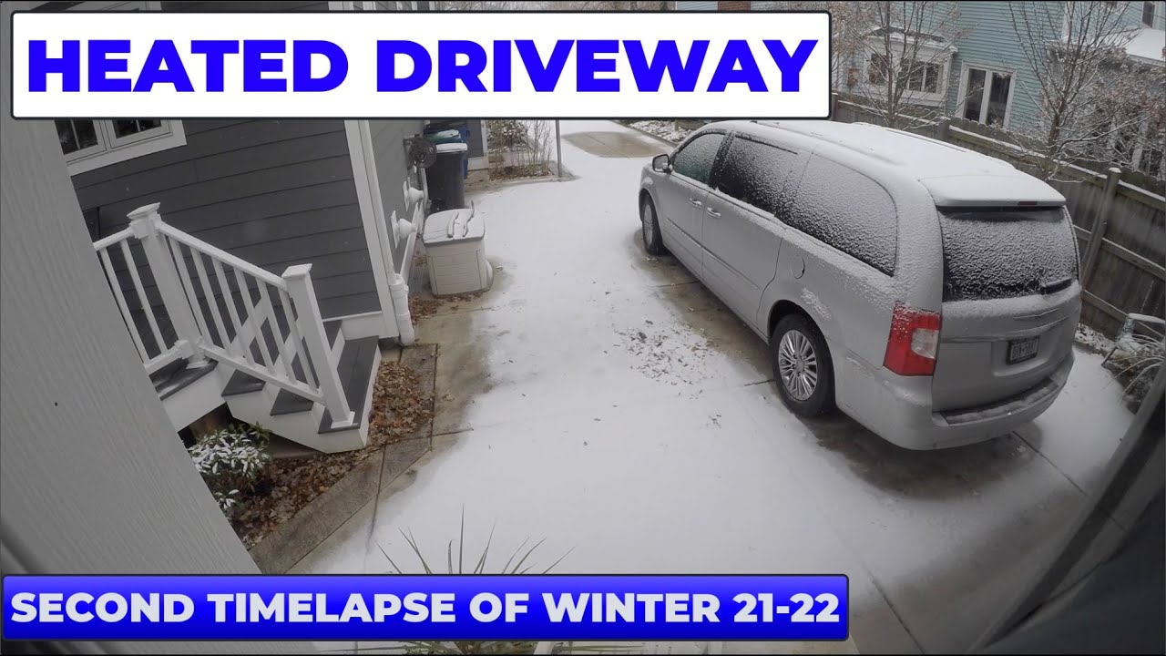 Second Heated Driveway Snowmelt Time Lapse of Winter 21-22 - Episode 74 ...