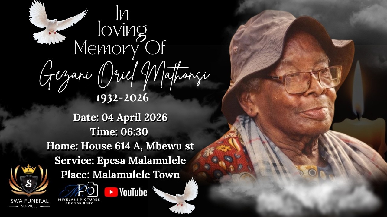 Gift Ripfumelo Mathonsi FUNERAL SERVICE OF GEZANI ORIEL MATHONSI - YouTube