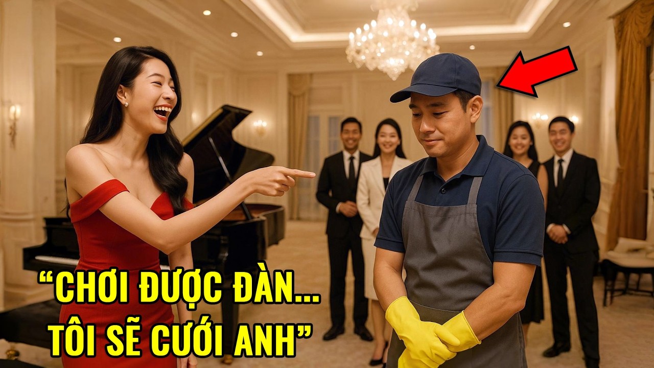 Nữ tỷ phú thách anh lao công chơi đàn — Điều xảy ra sau đó khiến cô ngã quỵ trong nước mắt!