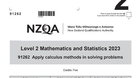 2023 NCEA Level 2 Calculus Full Walkthrough